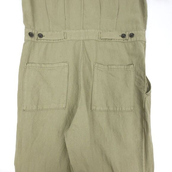 OUTERKNOWN S.E.A. Linen Short Sleeve Button Down Workwear Jumpsuit Sagebrush XS - Picture 8 of 10